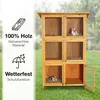 Mucola Hasenkäfig 6 Boxen Kaninchenstall Holz Freigehege Produktbild-Vorschau 11
