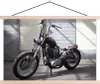MuchoWow® Textilposter Ein altmodisches Chopper-Motorrad Produktbild-Vorschau 1