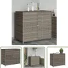 The Living Store Gartenschrank Grau 83x45x76 cm Poly Rattan Produktbild-Vorschau 1
