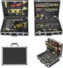 A collage of four images showing different views and states of a tool case. Produktbild-Vorschau