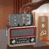 Retro FM solárne Bluetooth prenosné kuchynské rádio na Náhľad obrázku produktu 3