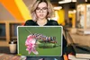 MuchoWow® Laptop Aufkleber Sticker Cover Grashüpfer - Blume Produktbild-Vorschau 5