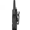 Side view of a black walkie-talkie with a clip attached. Produktbild-Vorschau