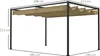 Outsunny Pergola coulissante pergola rétractable 3 x 2 m Voir les images du produit 3