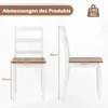 Set di 4 sedie da pranzo COSTWAY, sedie da cucina in legno, Anteprima dell’immagine prodotto 3