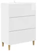 vidaXL Komoda s lesklým povrchom, biela, 66 x 34,5 x 90 cm Náhľad obrázku produktu 8