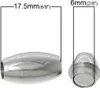 10 Edelstahl Magnetschließen / Magnet-Verschlüsse, oval, 17,5x10mm Produktbild-Vorschau