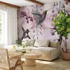Vlies Fototapete - Flying Hummingbirds (Pink) 350x245 cm Produktbild-Vorschau 1