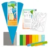URSUS Schultüten-Bastelset ´Hai´, 6-eckig, 68 cm Produktbild-Vorschau 3