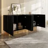 Merax Buffet moderne avec 4 portes imitation bois, design Voir les images du produit 6