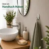 12 Edelstahl Handtuchhaken Klebehaken Wandhaken Bad Küche Produktbild-Vorschau 7