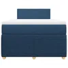 Boxspringbett mit Matratze Blau 120x200 cm Stoff Produktbild-Vorschau 4