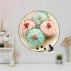 Design Stahlmagnettafel Schwarz Rund 47cm Cupcakes Produktbild-Vorschau 1