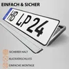 2 Stück Kennzeichenhalter Chrom - gebürstet  Produktbild-Vorschau 5