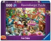 Dean Macadam: The Cat Groomer 1000 PC Puzzle Produktbild-Vorschau 1