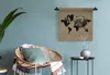MuchoWow® Wandteppich Wandbehang Weltkarte - Elefant - Produktbild-Vorschau 4