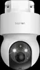 A white outdoor security camera with a black lens assembly. Anteprima dell’immagine prodotto