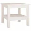 vidaXL Table basse blanche 45x45x40 cm pin massif Voir les images du produit 1