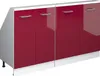Dachschrägenschrank-Set Vicco Rion Rot Hochglanz 2er Set, Produktbild-Vorschau 1