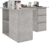 vidaXL Eckschreibtisch Betongrau 145x100x76 cm Produktbild-Vorschau 11