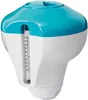 A floating pool chemical dispenser with a built-in thermometer. Produktbild-Vorschau