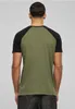 Urban Classics - RAGLAN Contrast T-Shirt oliv / schwarz 4XL Podgląd zdjęcia produktu 3