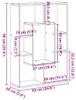 vidaXL Bücherregal Betongrau 63x20x90 cm Holzwerkstoff Produktbild-Vorschau 7