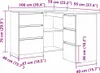 vidaXL Schreibtisch mit Regal Schwarz Eichen-Optik 145 x Produktbild-Vorschau 7