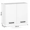 ULWEHOME | Hängeschrank 80 cm Weiß matt, Küchenoberschrank Produktbild-Vorschau 2