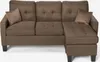 Modernes 3-Sitzer Ecksofa Pouf 2 Kissen Wohnzimmer Remissus Produktbild-Vorschau 1