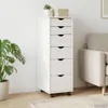 vidaXL Rollschrank 34 x 39 x 93,5 cm Massivholz Kiefer Weiß Produktbild-Vorschau 2