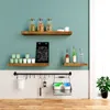 CASARIA® 3x Étagères murales flottantes MDF chêne foncé Voir les images du produit 5