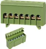 A product shot of two green terminal blocks against a white background. Produktbild-Vorschau