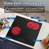 AMZCHEF Glaskeramikkochfeld 60 cm, 4 Zonen, 7200 W, 9 Produktbild-Vorschau 4