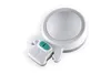 A white and gray sleep aid device with green buttons, shaped like an astronaut, is shown against a white background. Produktbild-Vorschau