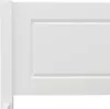 A close-up, cropped view of a white wooden bed frame. Náhľad obrázku produktu