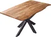 Esstisch Baumkante massiv Akazie natur 120 x 80 cm Produktbild-Vorschau 1