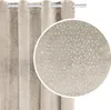 A close-up view of a beige velour curtain with crystal embellishments, showing the texture and sparkle. Produktbild-Vorschau