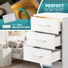 CASARIA® Nočný stolík biely LED 3 zásuvky vedenie kábla Náhľad obrázku produktu 12