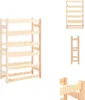 A wooden wine rack with multiple shelves. Náhľad obrázku produktu