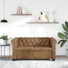 A brown chesterfield sofa in a modern living room. Produktbild-Vorschau
