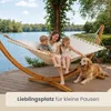 XXL Hängematte mit Holzgestell 325 cm - Outdoor Set für 2 Produktbild-Vorschau 10