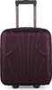A burgundy suitcase with a telescopic handle and wheels, shown from the front. Náhľad obrázku produktu
