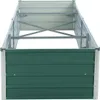 Metall Blumenbeet Hochbeet 320x80x77 cm Grün Pflanzbeet Produktbild-Vorschau 2