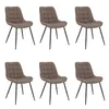 HOME DELUXE - Polsterstuhl IKALO 6er Set - Farbe: Grau / Produktbild-Vorschau 1