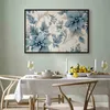 Italienischer Leinwand Leinwandbild - Turquoise Flowers in Produktbild-Vorschau 6