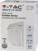 The image shows the packaging of a V-TAC Wall Lamp Outdoor Series. Náhľad obrázku produktu
