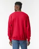 A man wearing a red sweatshirt and blue jeans, shown from the back. Produktbild-Vorschau
