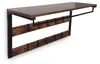 Relaxdays Wandgarderobe, 10 Haken, Ablage & Kleiderstange, Produktbild-Vorschau 8