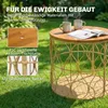 Outsunny Beistelltisch Ø50 cm wetterfest Gartentisch mit Produktbild-Vorschau 4